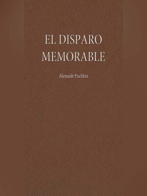 cover image of El disparo memorable